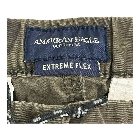 American Eagle Pants Green Camo Extreme Flex Joggers Mens L Drawstring Casual - Picture 2 of 16